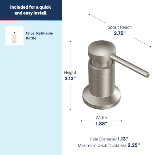 Moen 3942SRS Kitchen Soap Dispenser view 3