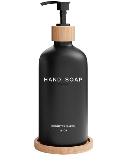 Black Glass Hand Soap Dispenser
