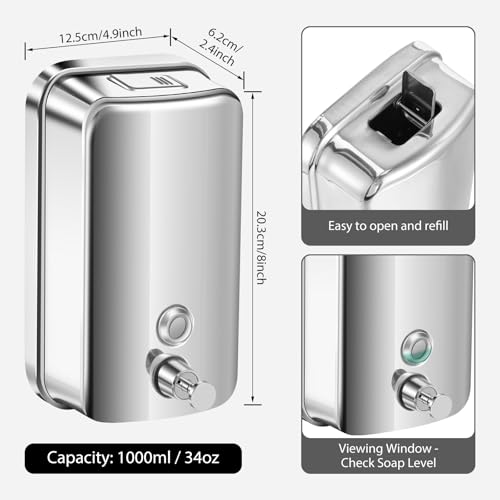 4 Pack Commercial Soap Dispenser view 2