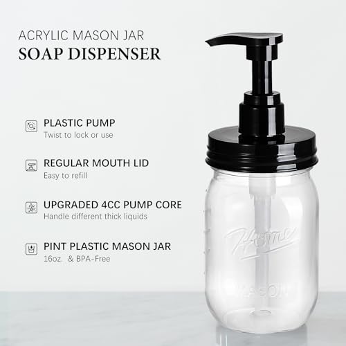 Amolliar Plastic Mason Jar Soap view 2
