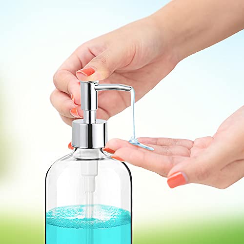 Clear Soap Dispenser with Rust view 2