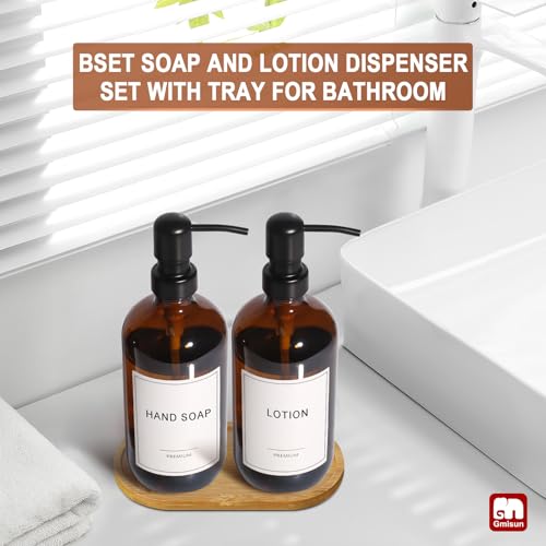 GMISUN Amber Glass Soap Dispenser view 5