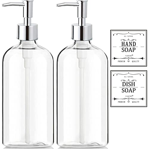 Clear Soap Dispenser with Rust