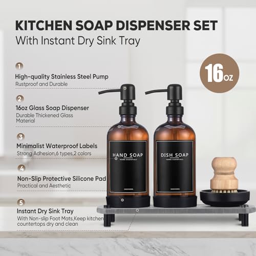 NEECZS Kitchen Soap Dispenser Set view 3