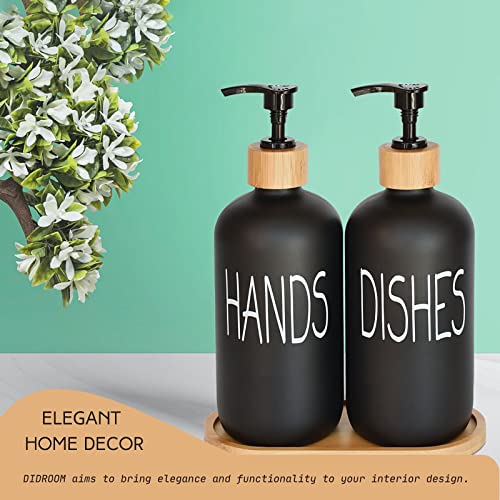 Glass Soap Dispenser Set. Hand view 5